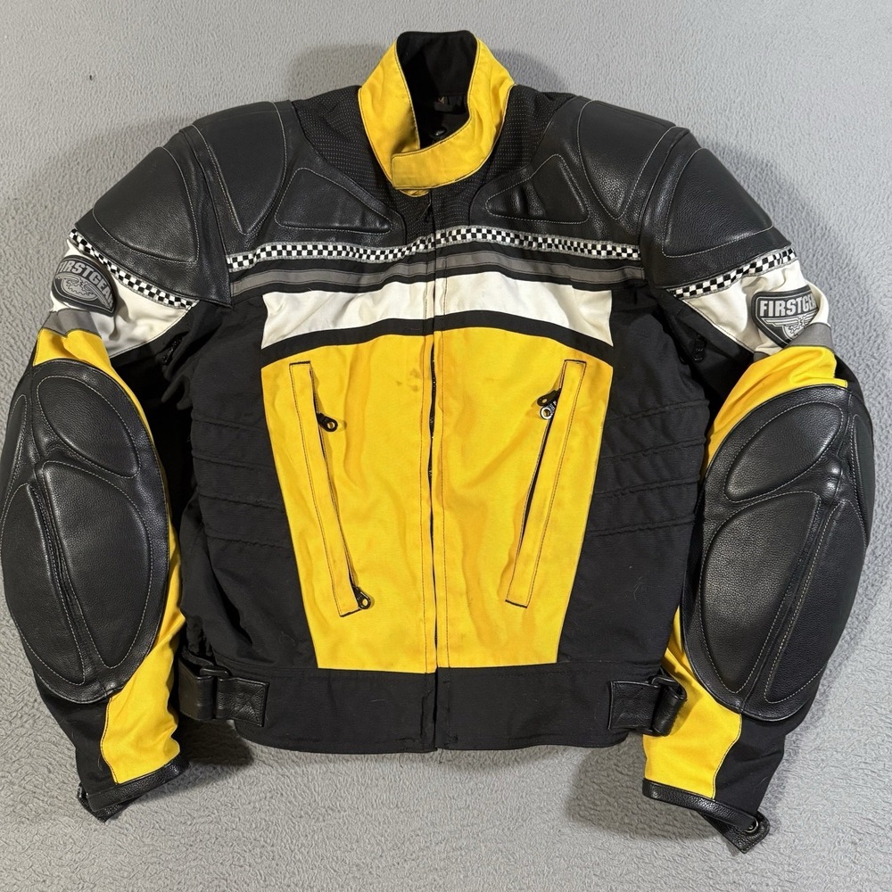 First Gear High-Performance‎ Leather-Tex Motorcycle Jacket Women's Size Medium